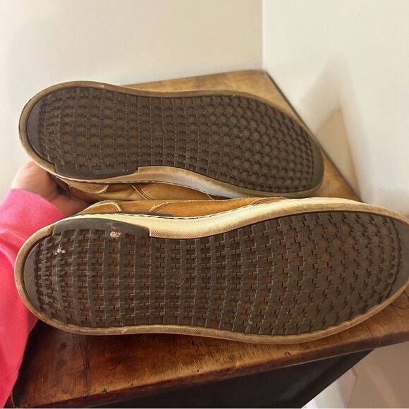 Bullboxer High Top Tan Leather Lace Up Shoes Men's 11 Some Stains & Wear see pix - Picture 3 of 11